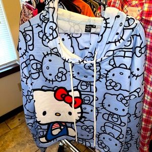 Hello Kitty shorts and hoodie sleep set